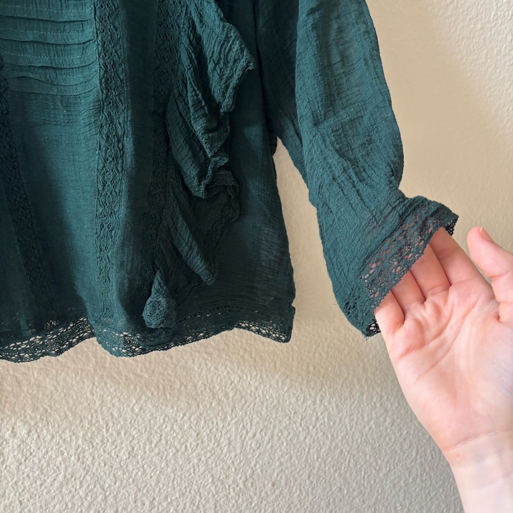 Free People Top Ruffle Lace - Picture 5 of 8